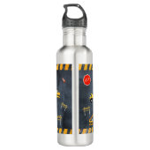 Bouwnijverheid Vrachtwagens Zware machineschool Waterfles (Achterkant)