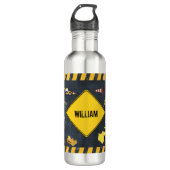 Bouwnijverheid Vrachtwagens Zware machineschool Waterfles (Voorkant)