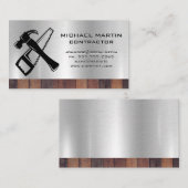 Bouwnijverheid | Zaagse Logo en Hammer Visitekaartje (Voorkant / Achterkant)