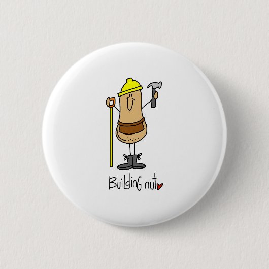 Bouwnoot Ronde Button 5,7 Cm (Voorkant)