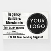 Bouwondernemers of Bouwmaterialen met Logo Spandoek (Horizontaal)