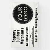 Bouwondernemers of Bouwmaterialen met Logo Spandoek (Verticaal)