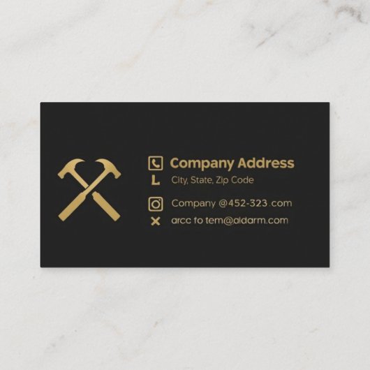 bouwonderneming | Modern Visitekaartje (Achterkant)