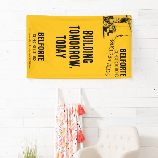 bouwonderneming | Yellow Crane Industrial Spandoek (Insitu)