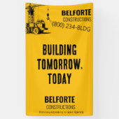 bouwonderneming | Yellow Crane Industrial Spandoek (Verticaal)