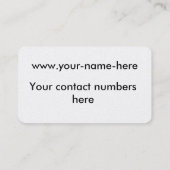 Bouwontwerp voor Visitekaartje (Achterkant)