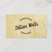 Bouwonzer timmerman visitekaartje (Voorkant)