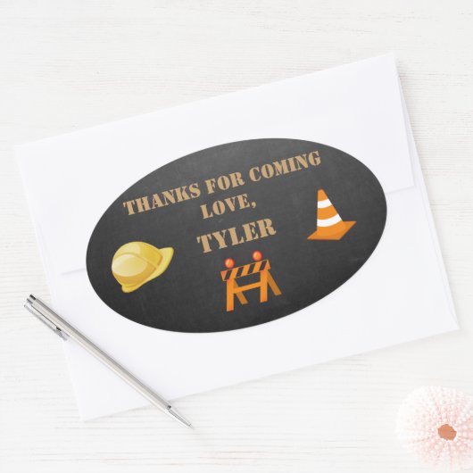 Bouwpartij Dank u Sticker (Envelop)