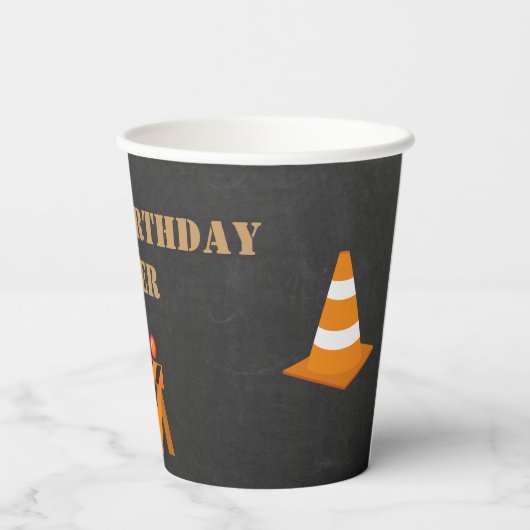 Bouwpartij Gepersonaliseerd Papieren Bekers (Achterkant)