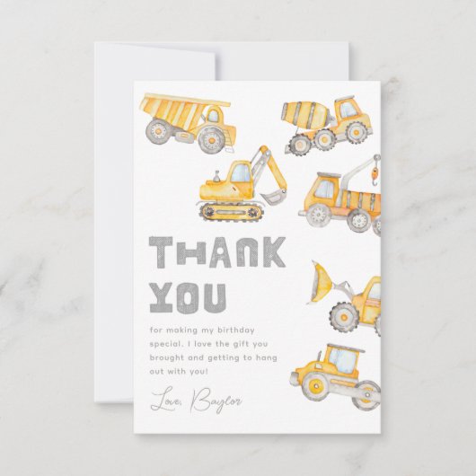 Bouwpartij Hartelijk dank | Dank u wel Bedankkaart (Voorkant)