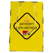 Bouwpartij met de vermelding "Birthday Party", elk Medium Cadeauzakje (Achterkant)