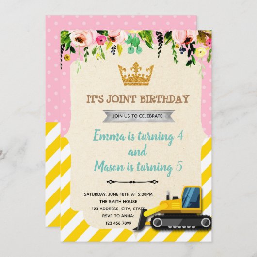 Bouwpartij Princess Kaart (Voorkant / Achterkant)