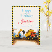 Bouwpartij Verjaardagsfeest Kaart (Gele Bloem)
