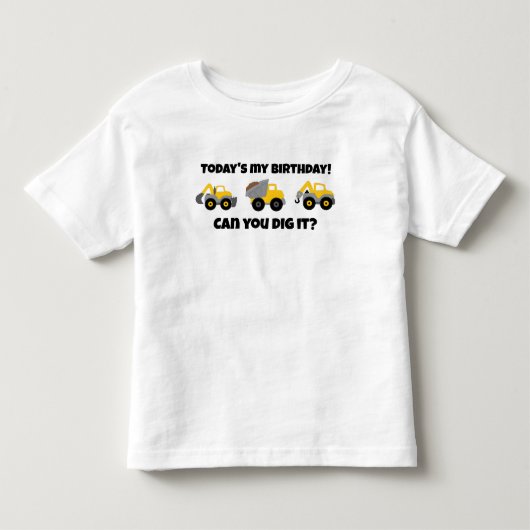 Bouwpartij verjaardagsfeestje kinder shirts (Voorkant)