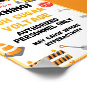 Bouwpartijteken, geboortedag, Baby shower Pos Poster (Hoek)