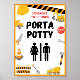 Bouwpartijteken, geboortedag, Baby shower Pos Poster