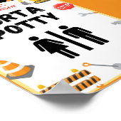 Bouwpartijteken, geboortedag, Baby shower Pos Poster (Hoek)