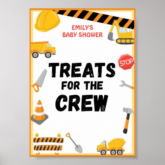 Bouwpartijteken, geboortedag, Baby shower Poster (Voorkant)