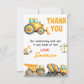 Bouwparty Verjaardagsfeestje Bedankkaart (Voorkant)