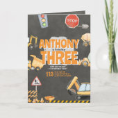 Bouwpas Verjaardagsuitnodiging Kaart (Voorkant)