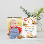 Bouwpasgeboren Verjaardag Dank Je Kaart - Foto (Staand voorkant)