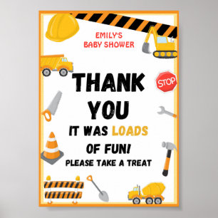 Bouwpastexpressie, Verjaardag, Baby Shower Poster