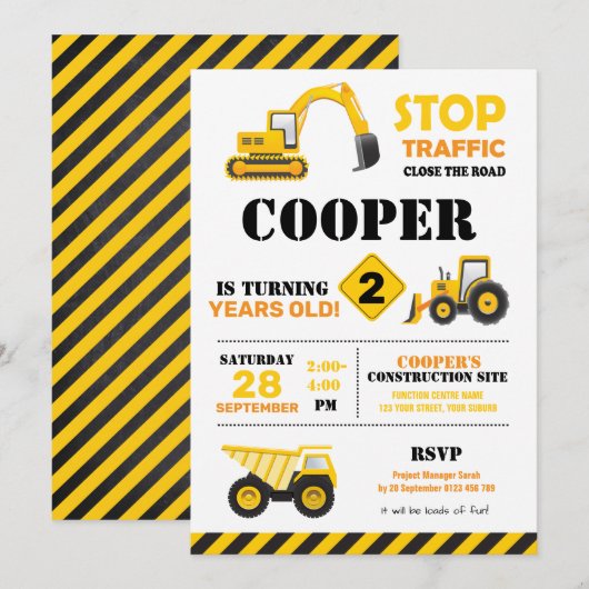 Bouwpastoo Uitnodiging (Voorkant / Achterkant)