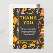 Bouwpati Feest Dank Je Briefkaart (Voorkant / Achterkant)