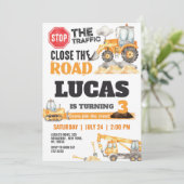 Bouwpers Feestje Verjaardagsfeestje Kaart (Staand voorkant)