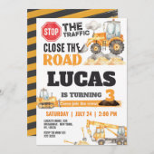 Bouwpers Feestje Verjaardagsfeestje Kaart (Voorkant / Achterkant)