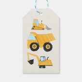 Bouwpers Tractoren Verjaardagsfeestje Cadeaulabel (Achterkant)