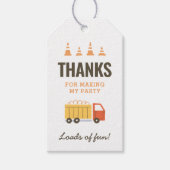 Bouwpersauto Verjaardagsfeestje Favoriet Cadeau Cadeaulabel (Voorkant)