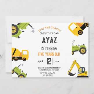 Bouwpersdump Truck Feestelijke Jongens Verjaardag  Kaart
