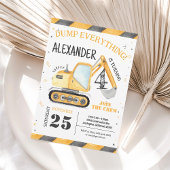 Bouwpersfeest met Dumptruck Kaart