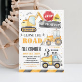 Bouwpersfeest met kiepwagens kaart