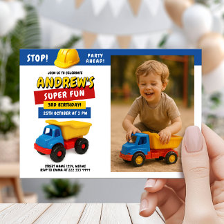 Bouwpersfeestje met Vrachtwagen Kaart