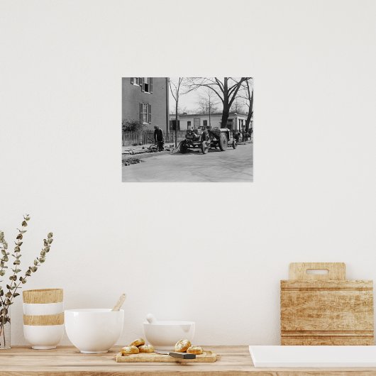 Bouwpersoneel, 1925.  foto poster (Keuken)