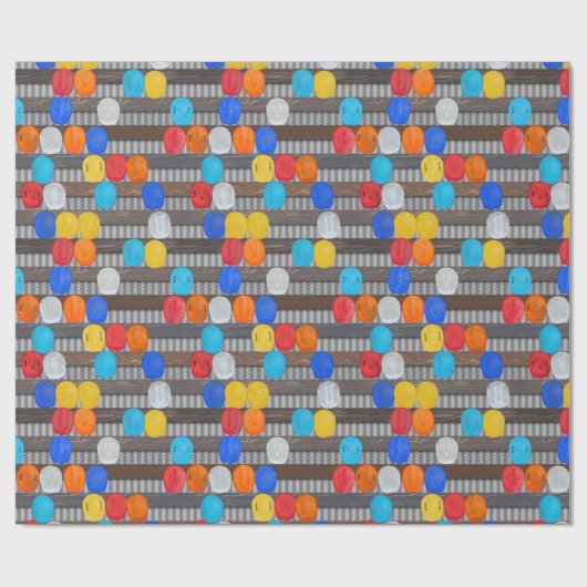 Bouwpersoneel, harde Petten Cadeaupapier (Vlak)