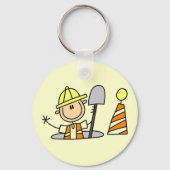 Bouwpersoneel in mangatshirts en cadeautjes sleutelhanger (Voorkant)