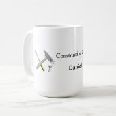 Bouwpersoneel met naam koffiemok (Voorkant links)