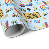 Bouwpersoneel op maat cadeaupapier (Rol Hoek)