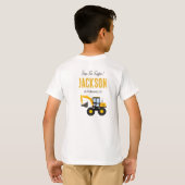 Bouwpersoneel Vrachtwagen Verjaardag | Persoonlijk T-shirt (Achterkant volledig)