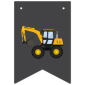 Bouwpersoneel Vrachtwagen Verjaardag | Persoonlijk Vlaggetjes (Eerste vlag)