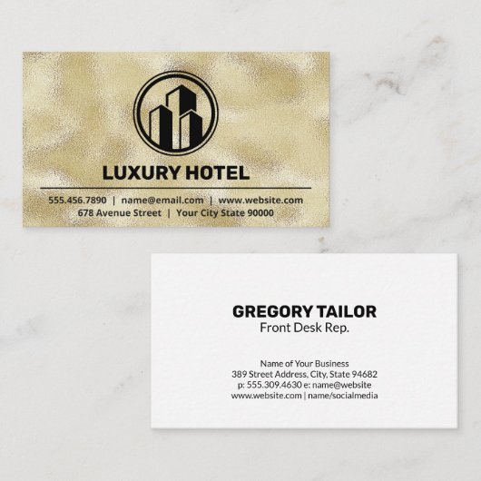 Bouwpictogram | goudschuimmachine visitekaartje (Voorkant / Achterkant)