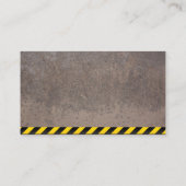 Bouwpictogrammen | Rusted Metal | Voorzichtigheid Visitekaartje (Achterkant)