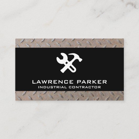 Bouwpictogrammen | Staal Visitekaartje (Voorkant)