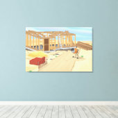 Bouwplaats Canvas Afdruk (Insitu (Houten vloer))