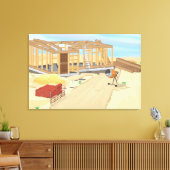 Bouwplaats Canvas Afdruk (Insitu (Woonkamer))