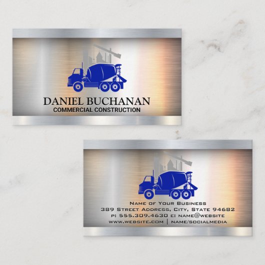Bouwplaats en voertuig visitekaartje (Voorkant / Achterkant)