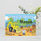 Bouwplaats Gefeliciteerd Kaart (Staand voorkant)